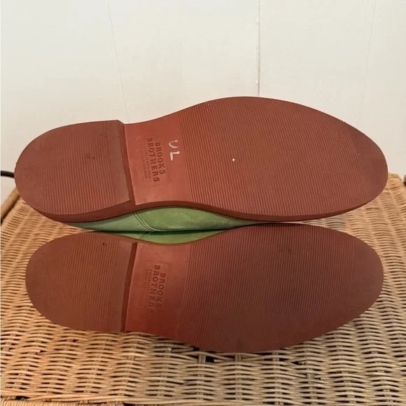 Brooks Brothers Green Suede/Nubuc Goodyear Welted Mens Oxford Size 10D - Picture 7 of 12